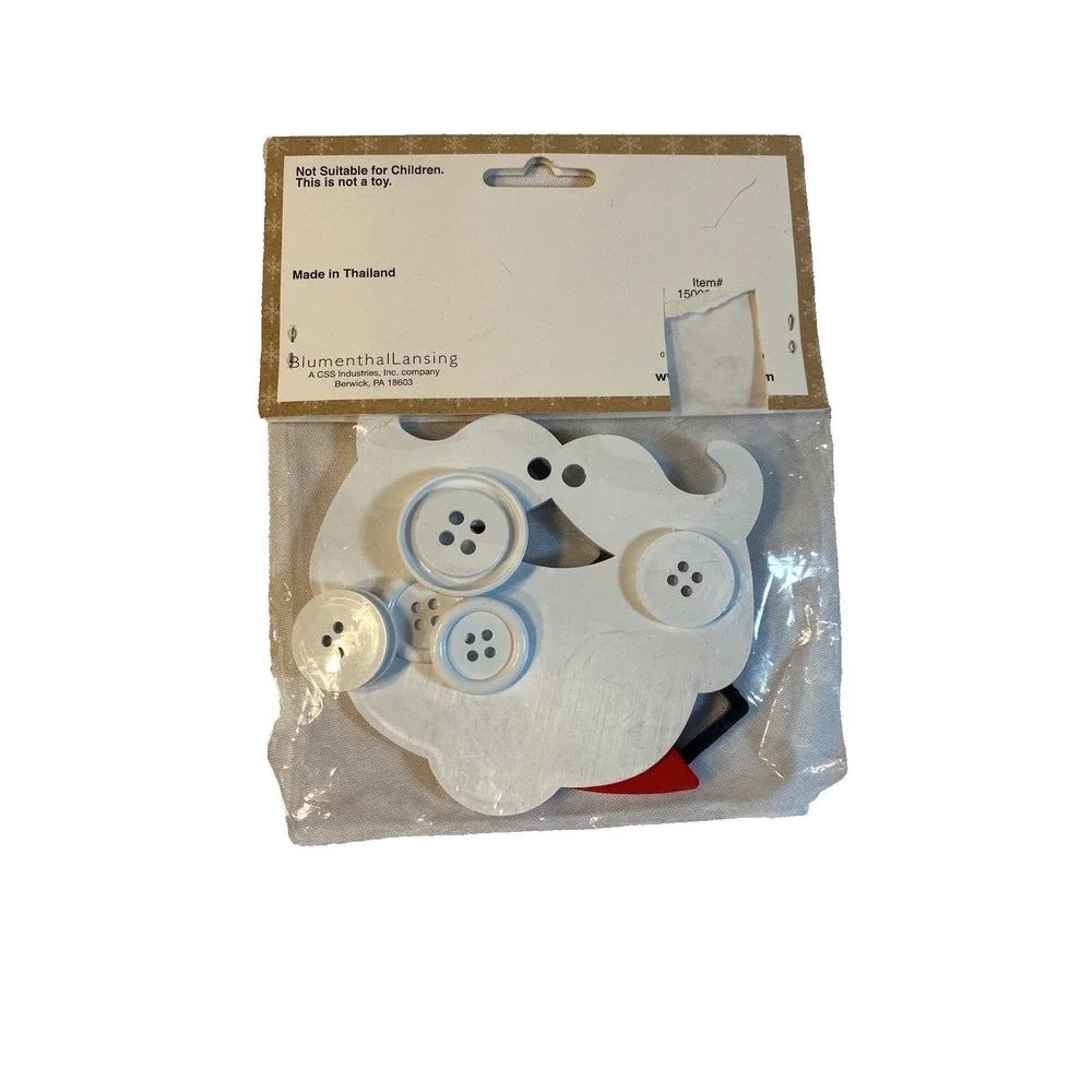 SANTA FACE BUTTONS crafts kit 9‎ buttons total